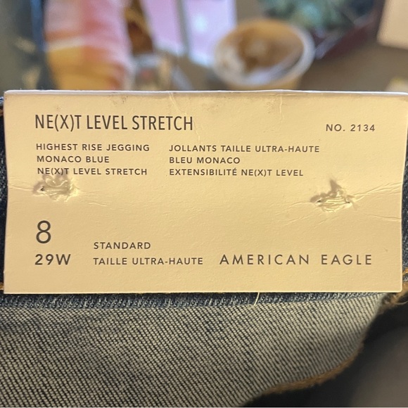 🔥 AEO | Ne(x)t Level Stretch Monaco Blue Highest Rise Jegging 8/29 Regular - Picture 6 of 7